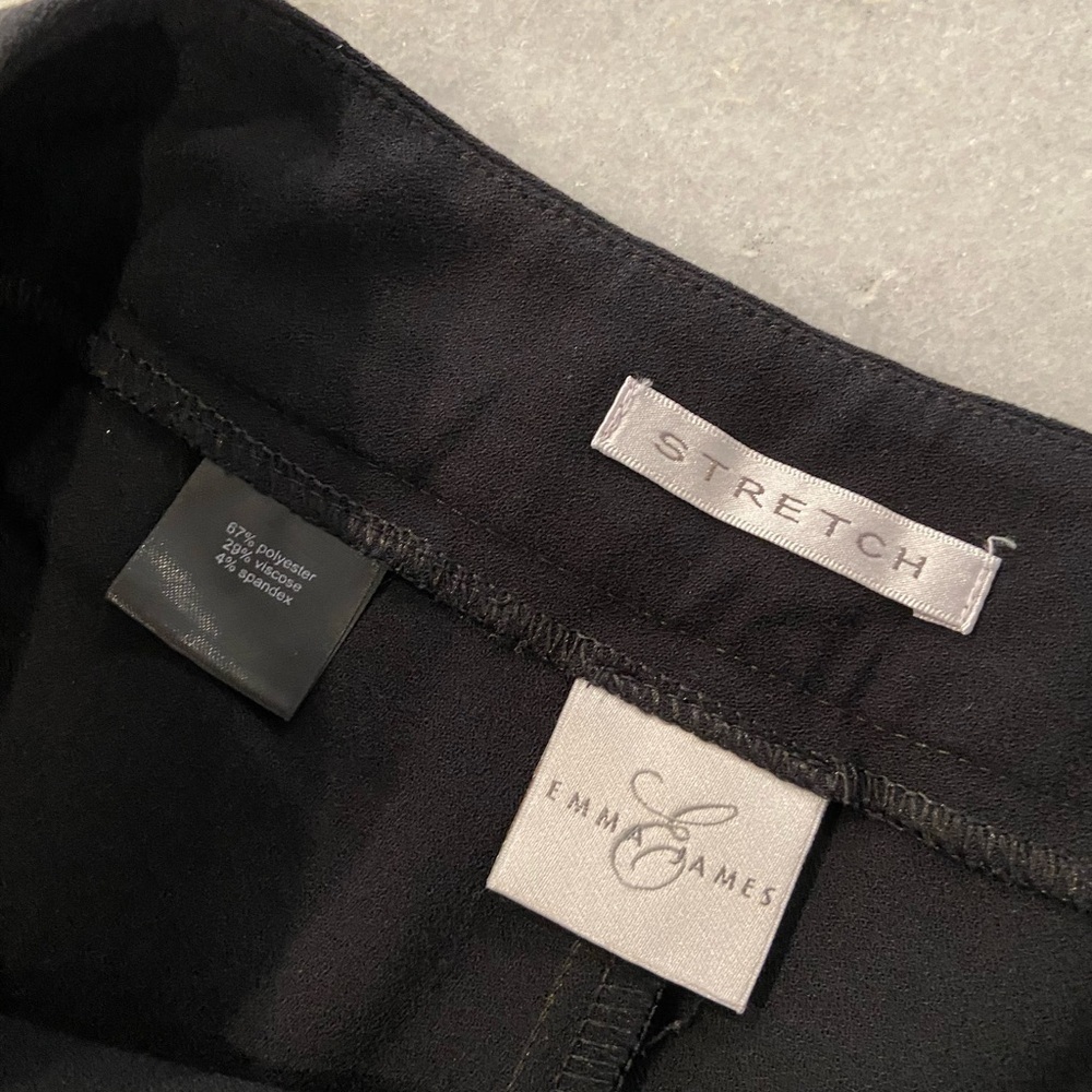 Emma James Size 12 Black Tulip Hem Stretch Side Zip Midi Skirt - Picture 7 of 7